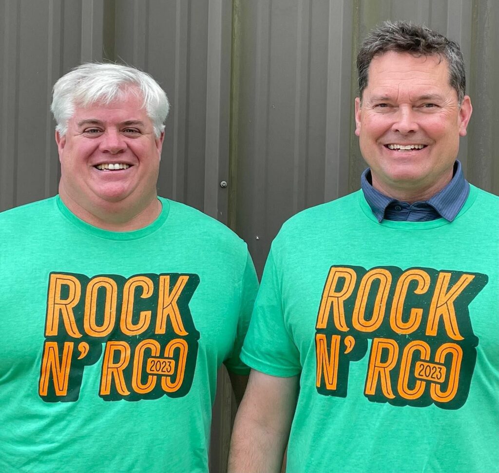 Mark Nelson and Mark Mullen at Rock N' Roo 2023.