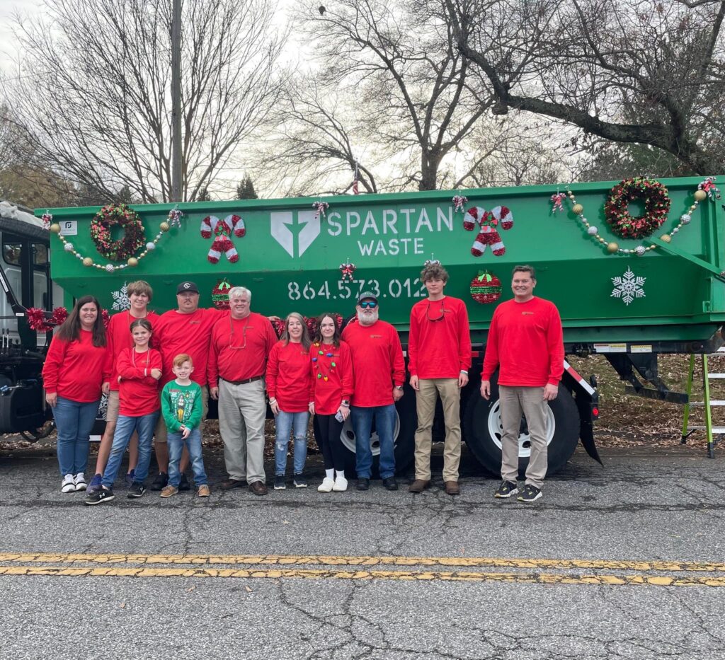 Spartan Waste at the 2023 Spartanburg Christmas Parade in downtown Spartanburg, South Carolina.