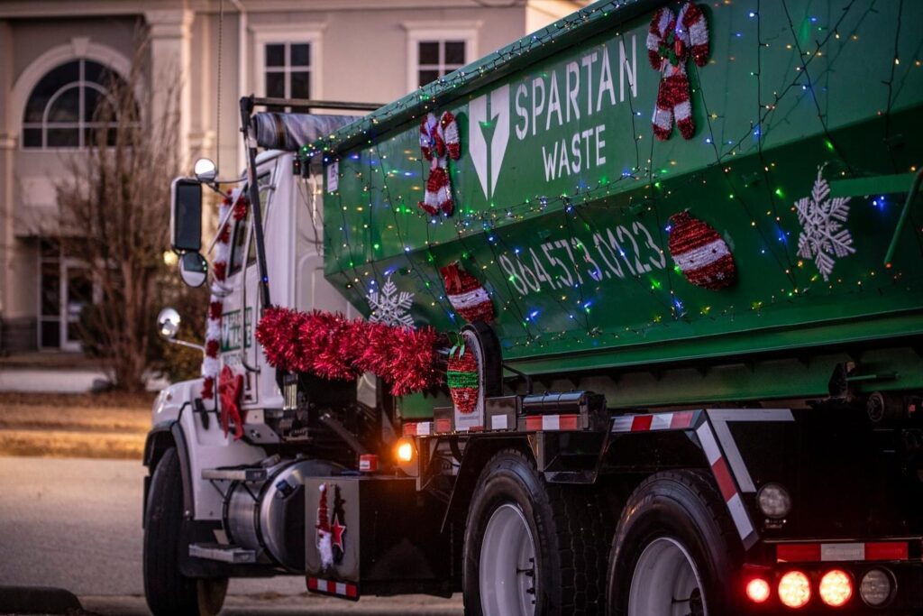 Spartan Waste at the 2023 Spartanburg Christmas Parade in downtown Spartanburg, South Carolina.