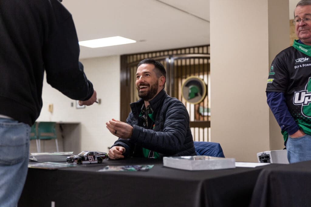 Spartan Waste joined Jeremy Clements and USC Upstate Athletics for a night of community, NASCAR excitement, and basketball.