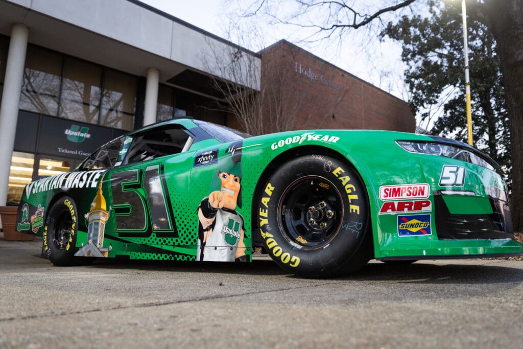 Spartan Waste joined Jeremy Clements and USC Upstate Athletics for a night of community, NASCAR excitement, and basketball.